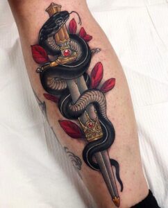 tatuagem de cobra masculina