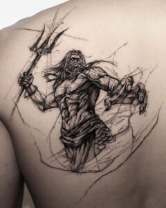 tatuagem de poseidon