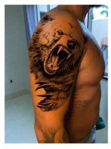 tatuagem de urso masculina