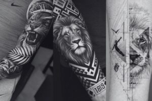 tatuagem de leao masculina