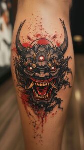 tatuagem orienta masculina na perna