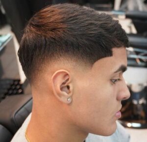 corte de cabelo low fade arredondado 