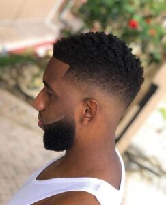 corte afro com barba 