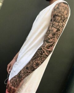 fotos de tatuagem no braço fechado