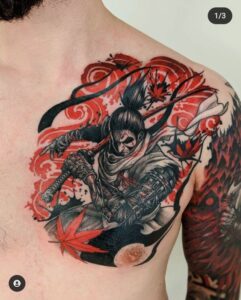 tatuagem oriental no peito