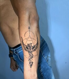 tatuagem de fenix masculina